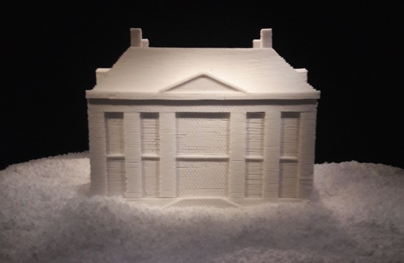 Model of Mauritshuis made of sugar cubes